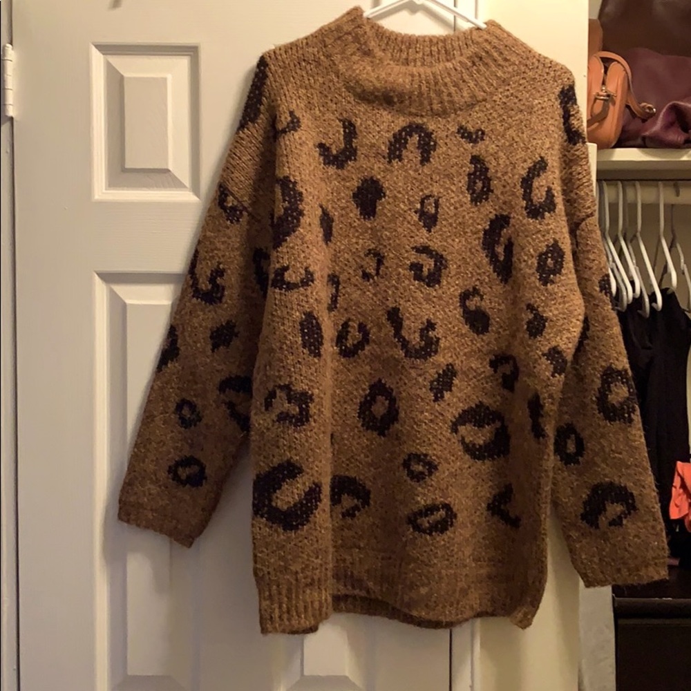 Leopard print sweater